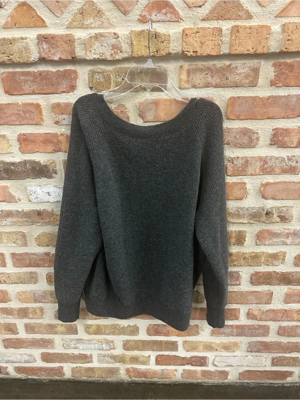 J. Crew Charcoal Gray Crewneck Knit Sweater